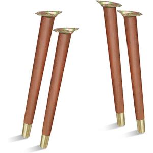 TEMI 16" Wood Table Legs  Premium Set of 4 Wooden Furniture Legs for Desk, Coffee Table, Bench, Chair, Dresser, Bed, and Cabinet  Strong, Durable and Easy to Install