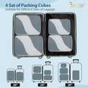 4 Pack Compression Packing Cubes for Travel, See Through Mesh Luggage Packing Organizers for Carry on Suitcase