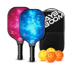 Mayboom Pickleball Paddles Set of 2 or 4, USAPA Approved Pickleball Set with 4 Pickleball Balls and Pickleball Bag, Fiberglass Pickle Ball Rackets 2 Pack for Beginner