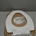 Mayfair Ashton Easy to Clean Single Hinge Toilet Seat, Modern Slow Close Wood Toilet Seat, Made in USA, Elongated, White