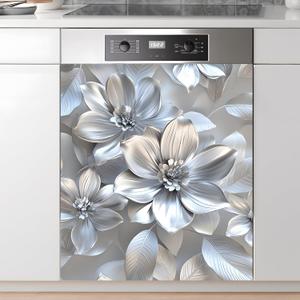 Dishwasher Magnet Sticker Cover: Panel Decal Decorative for Kitchen Decoration, 23"x26" Home Appliances Decor Stickers Panel Decor