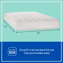 Sealy Baby Perfect Rest Waterproof Crib Mattress plus Toddler Bed Fit, Premium 150 Extra Firm Coils, Non Toxic, Airy Cushioning, GREENGUARD Gold Certified, Safety & Quality Tested, Made in USA, 52X28"