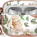 Maxjoy for Appel Airpods Pro 3 case(2025) with Safety Lock,Compatible Airpods Pro 3rd Generation case Cover,for Cute AirPods Pro Case for Women Girly with Keychain-Flesh Rose