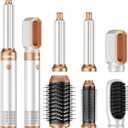 Hair Dryer Brush,6 in 1 Professional Hot Air Styler,Powerful Air Curling Wrap Styler,Negative Ionic Hair Dryer Fast Drying, Multi Hair Stylerfor Curling Volumizing Straightening Styling