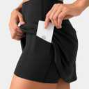 Colorfulkoala Dreamlux Skirts for Women High Rise Athletic Golf Tennis Skorts Built-in Shorts with Pockets (Black, XS)