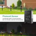 150W Low Voltage Landscape Transformer, Outdoor Landscape Lighting Transformer with Photocell Sensor & Timer, 120V AC to 12V/15V AC, Stainless Steel Waterproof Transformer, Black, ETL Listed