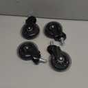 Set of 5 Office Chair Wheels, 3 Inch Smooth Replacement Roller Blade Wheels, 880LBS Heavy Duty Casters Long Lasting, Universal Fit for Home, Office, Gaming Chair,Transparent