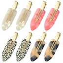 YIERSO 8 Pcs No bend Hair Clips No Crease Makeup Hair Clip Duckbill Clip No Dent Creaseless Alligator Hair Barrettes for Salon Hairstyle Women Girls Makeup Accessories Cellulose Acetate (PinkWhite)