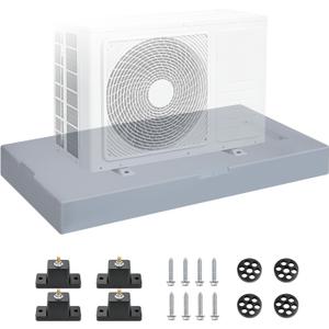 Mini Split Pad AC Condenser Pad,18Wx38Lx3 H Mini Split Base for Ductless AC
Anti-Vibration,Noise-Reduce Outdoor Equipment Ground Pad Base for Mini Split/HVAC AC Unit/Generator/Heat Pump,Max Load 1000lb