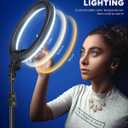 Kaiess 10.2" Selfie Ring Light with 65" Adjustable Tripod Stand & Phone Holder for Live Stream/Makeup, Upgraded Dimmable LED Ringlight for Tiktok/YouTube/Zoom Meeting/Photography