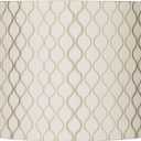 Embroidered Hourglass Large Lamp Shade 16" Top x 16" Bottom x 11" High (Spider) Replacement with Harp and Finial - Springcrest (Off-White)