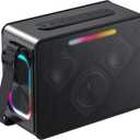 100W Peak Bluetooth Speaker, Loud Wireless Portable Speaker IPX6 Waterproof Outdoor Speaker with LED Lights Powerful Stereo Sound & Deep Bass 36H Playtime, EQ Boombox for Party Camping