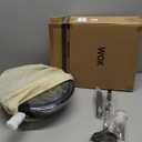 Carbon Steel Wok - Including Glass Cover and Silicone Spatula, 13-Inch Woks & Stir-Fry Pans for Induction, Electric, Gas Stoves