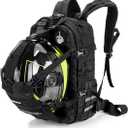 Helmet Backpack for Motorcycle Cycling, Large Capacity Waterproof Helmet Holder, Helmet Storage Bag Hiking Backpack (Black-skeleton)