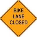 Roll-Up Sign-36" Superbright-Bike Lane Closed Merge