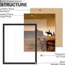 A PLUS MAX 16x20 Picture Frame, Black Engineered Wood Frame for 16 x 20 Inch Picture Poster Photo, Light Weight 16 by 20 Frame with Wood-grain for Wall - 1 Pack/Black/16 x20