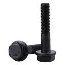 M10-1.5 x 40mm Flanged Hex Bolts Screws, 10.9 Grade Alloy Steel Hexagon Flange Bolts for Machinery Automotive, Black Oxide Finish, Partial Thread, 10 PCS