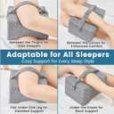 Knee Pillow for Side Sleepers,Knee Support Pillow for Between Knees While Sleeping,Memory Foam Knee Cushion for Hip,Leg,Back Pain Relief (Gray)