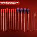 16 Pieces Glass Pipettes Graduated Dropper 2 Pcs 0.5 ml to 10 ml Glass Liquid Dropper with Rubber Caps 2 Pcs 20 cm Stir Rod and 2 Washing Brush for Transfer Liquid Essential Oil