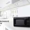 Emerson 0.7 CU. FT. 700 Watt Black Microwave Oven (MW7302B) and BLACK+DECKER 2-Slice Extra Wide Slot Toaster