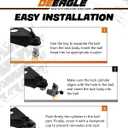 DEEAGLE Trailer Locks Ball Hitch, Heavy Duty Trailer Hitch Locks Fits 2 Couplers, Anti-Theft Ball Hitch Lock for RV Travel Trailer, Grey
