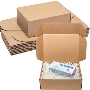 Wowxyz Shipping Boxes 12x9x4 Inches 20 Pack Corrugated Cardboard Mailing Boxes for Small Business, Kraft Medium Literature Mailer Packaging Supplies Brown