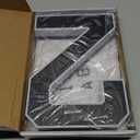 ISUNMEA 9 Inch Solar Lighted House Numbers for Outside, Light Up Waterproof LED Address Numbers Signs for Houses, Large Personalized Illuminated Exterior Modern House Numbers Light (2-Black, 9IN)