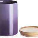 Sweejar Ceramic Food Storage Jar, Stackable Kitchen Canisters, Containers with Airtight Seal Wooden Lid for Serving Coffee Bean, Flour, Tea, Cookies, Spice and More - 58 Fl Oz (Gradient Purple)