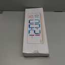 JALL 16" Large Digital Wall Mount Clock, Count Down Timer, Alarm, Big LED, RGB Color, DST, Temperature for Living Room Classroom Desk, Xmas, Birthday Gift for Senior Mom Dad (Blue White, 16 inches)