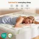 Sweetcrispy Ultra Soft Mattress Topper Twin Size - Viscose Made from Bamboo Pillow Top Mattress Pad for Breathable Cooling & Back Pain Relief, Deep Pocket Comfort Bed Topper, Green