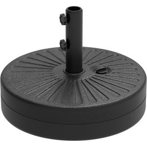 DWVO 20'' 50LB Capacity Patio Umbrella Base Heavy Duty Market Table Umbrella Stand, Water or Stand Easy Filled Outdoor Round Base Refillable High-Density HDPE for Garden, Deck or Pool, Black