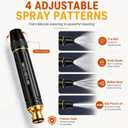 High Pressure Hose Nozzle, All Metal Jet Sweeper Nozzle for Garden Hose, Heavy Duty Adjustable Twist Water Sprayer for Car Wash, Patio, Driveway and Outdoor Cleaning(Pacifier Interface)