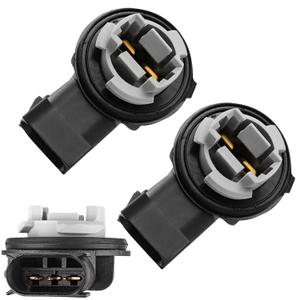 2 PCS Turn Signal Tail Light Socket Dodge Ram 1500 2009-2020, Ram 2500 3500 2010-2020, 3 Terminal Lamp Rear Tail Light Bulb Plug Socket, OEM# 68226719AA