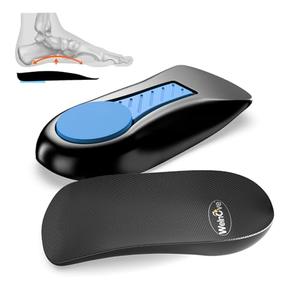 Plantar Fasciitis Heel Support Inserts - Welnove Low Arch Support Heel Cushion Cups for Heel Pain Heels Spur Achilles Tendonitis - Orthotic Shoe Insert for Women's 9.5-13, Men's 8.5-12 - 1 Pair