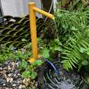 36'' Natural Bamboo Fountain with Pump, Adjustable Split-Resistant Spout and Tubing Japanese Water Feature for Zen Outdoor Patios Landscaping Garden Decor (Traditional)