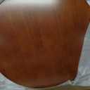C Shaped End Table, Small Round Side Table for Couch, Slide Under Sofa Tray Desk for Living Room Bedroom, Solid Wood TV Tray Table for Narrow Space (15 Chestnut), Medium-15"