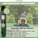 Terre Products, 2 Pack Mulching Lawn Mower Blades, 42 Inch Deck, Compatible with MTD, Cub Cadet, TroyBilt, Replaces 742-04126, 742-0616, 742-0616A, 742-04087, 942-04126, 942-0616, 942-0616A, 942-04087