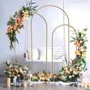 Set of 3 Metal Wedding Arch Backdrop Stand, Arch Backdrop Stand for Wedding, Birthday Party Ceremony Anniversary Celebration Graduation Decoration Door Arch Frame