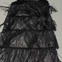 Leadtex Girl's 20s Flapper Dresses Costume Dress Childrens Party Fringed Dresses with Feather Headband, Size Small( 4-6) - Black