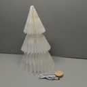 19.7in Giant Light Up Honeycomb Paper Christmas Tree, Indoor Christmas Decorations and Holiday Centerpieces for December Holiday Season Home Office and Xmas Party Supplies