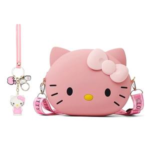2 Pcs Crossbody Bags, Cute Soft Silicone Coin Purse with Adjustable Shoulder Strap, Cartoon Small Shoulder Bag for Girls