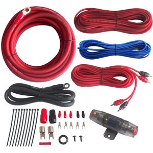 RonDexy True 4 Gauge Car Audio Cable Amp Wiring Kit- 2 Channel CCA Power Cable Amplifier Install Wiring Kit 17ft 4AWG Power Wire RD04AK4