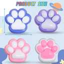 4 x 3.15in Cat Paws Squishies Toys for Stress Relief,Stick Squishy,Kawaii Mochi Squishy Sensory Toys(2Pcs-Blue+Purple)