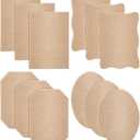 Novabright 12 Pcs Unfinished Wood Plaques for Crafts 6.5 x 4.5 Inch with 4 Assorted Shapes Beveled Thick MDF Wood Blank Sign for DIY Painting Burning Holiday Gifts and Craft Projects Supplies