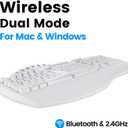 Perixx Periboard-612 Wireless Ergonomic USB Split Keyboard, US English Layout