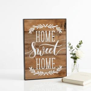 Rustic Wooden "Home Sweet Home" Decorative Wall Sign