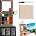Watercolor Kit,Mini Watercolour Travel set, Portable Pocket Artist Travel Watercolor Palette (15-Grids)