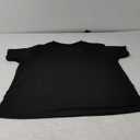 Tankaneo Womens Oversized Tshirts V Neck Short Sleeve Tops Summer Casual Loose Fit Tunic Tee Shirts (XX-Large, Black)