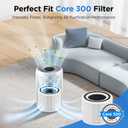 Core 300 Replacement Filter Compatible with LEVOIT Core 300 and Core 300S Air Purifier, 3-in-1 H13 True HEPA and Activated Carbon Replacement Filter, Core 300-RF, 2 Pack, White