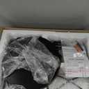 3-Light Dining Room Chandelier Light Fixtures, Black Pendant Lighting with Frosted Glass, Modern Kitchen Island Cluster Hanging Pendant Lights for Sink, CH9176BKW3